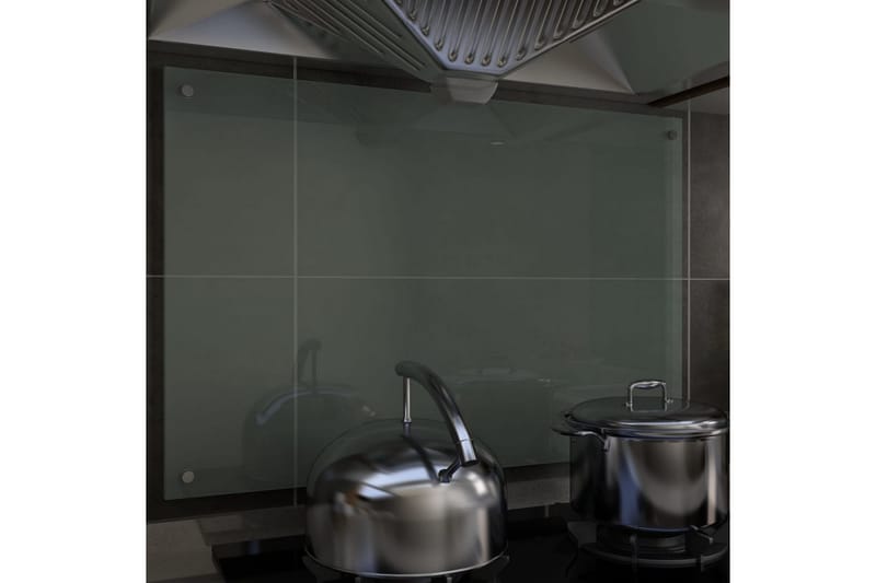Stänkskydd vit 90x60 cm härdat glas - Vit - Stänkskydd kök