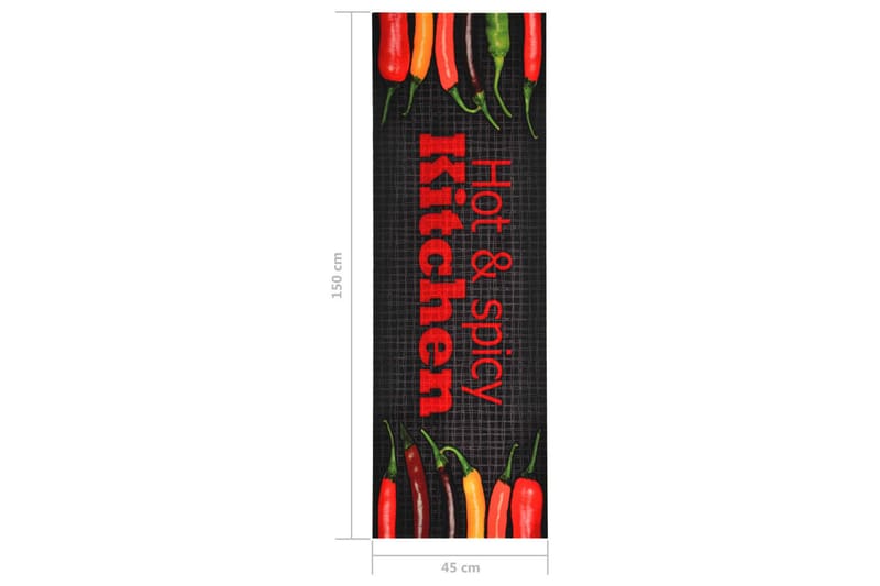 Köksmatta maskintvättbar Hot&Spicy 45x150 cm - Flerfärgad - Köksmatta