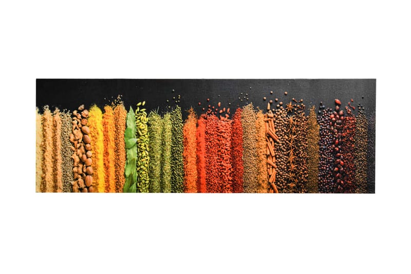 Köksmatta maskintvättbar kryddor 45x150 cm - Flerfärgad - Köksmatta