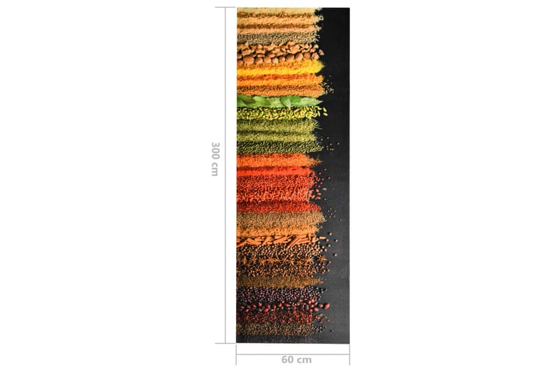 Köksmatta maskintvättbar kryddor 60x300 cm - Flerfärgad - Köksmatta