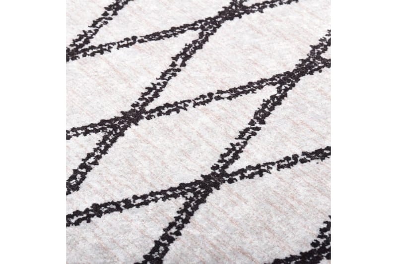 Matta tvättbar 190x300 cm svart och vit halkfri - Flerfärgad - Textil & mattor - Mattor - Utomhusmattor - Plastmattor