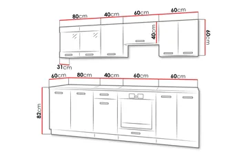 Omega Köksmöbelset - Vit|Svart - Hus & renovering - Kök & bad - Kök & tvättstuga - Köksmöbler