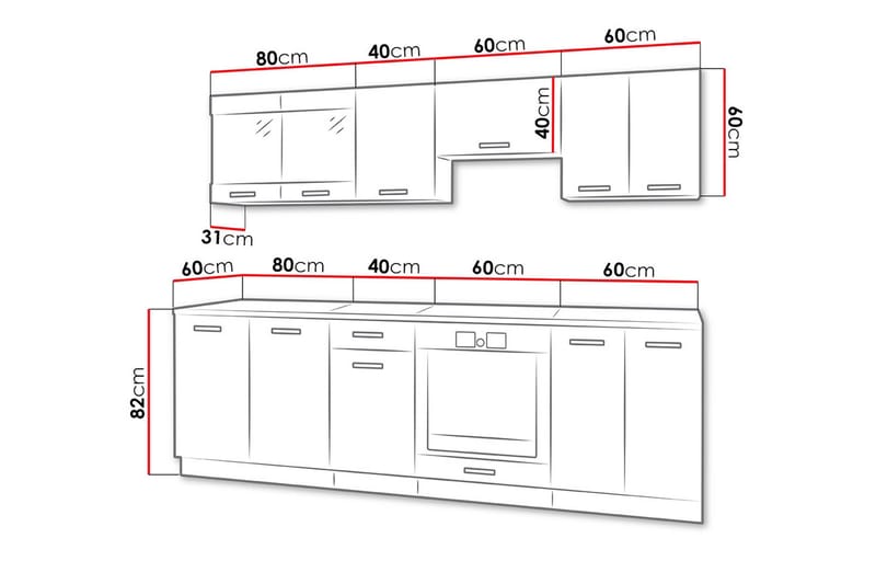 Omega Köksmöbelset - Vit|Svart - Hus & renovering - Kök & bad - Kök & tvättstuga - Köksmöbler