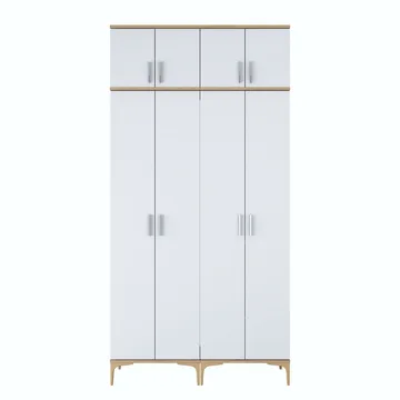 Keldan Hallställ 120x240x37,5 cm - Valnöt och vit - Hus & renovering - Kök & bad - Kök & tvättstuga