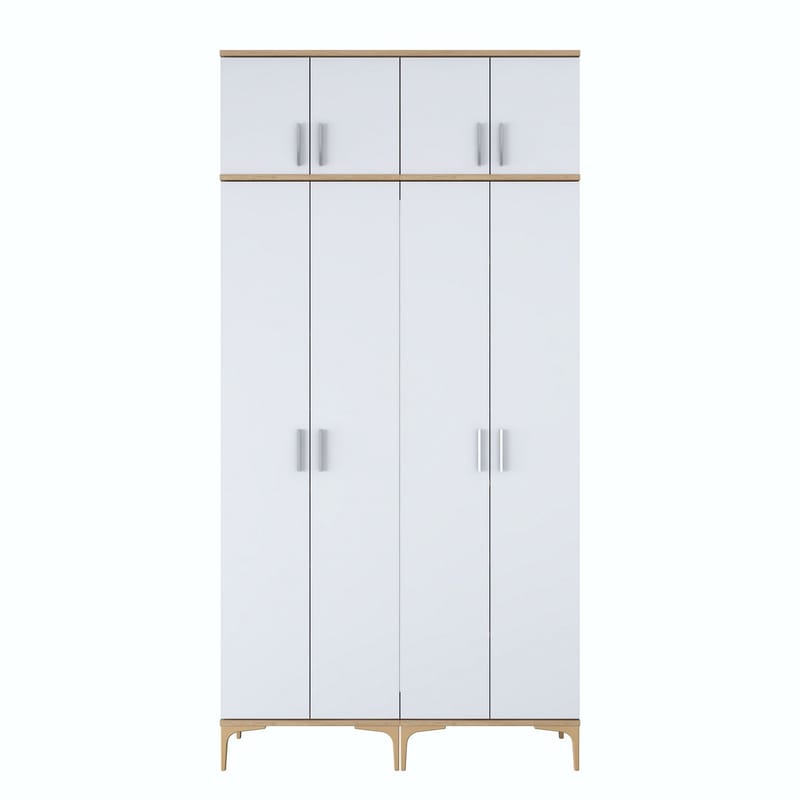 Keldan Hallställ 120x240x37,5 cm - Valnöt och vit - Hus & renovering - Kök & bad - Kök & tvättstuga