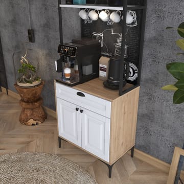 Keldan Multifunktionsskåp 70x184,6x40 cm - Valnöt och vit - Hus & renovering - Kök & bad - Kök & tvättstuga