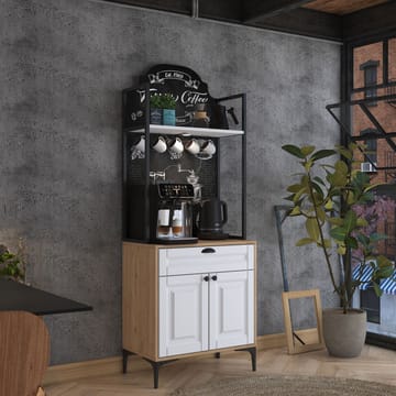 Keldan Multifunktionsskåp 70x184,6x40 cm - Valnöt och vit - Hus & renovering - Kök & bad - Kök & tvättstuga