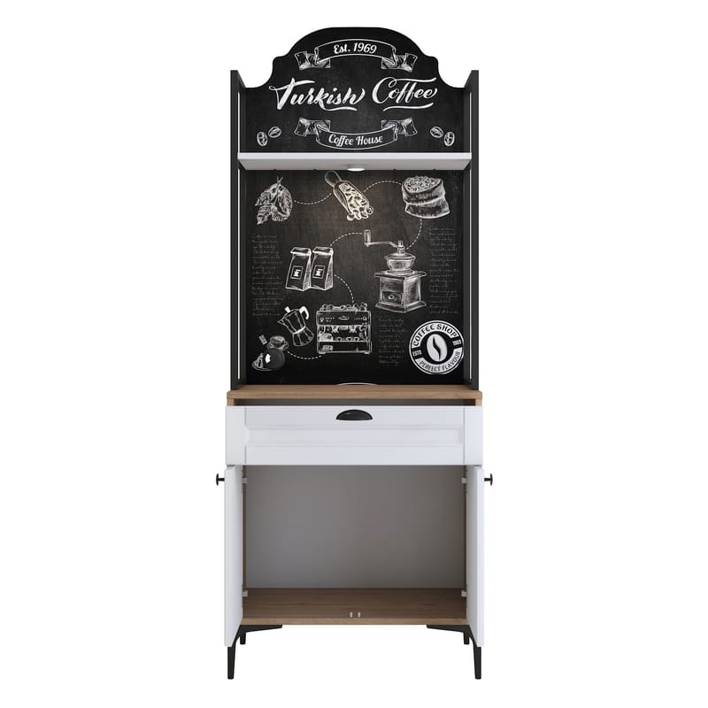 Keldan Multifunktionsskåp 70x184,6x40 cm - Valnöt och vit - Hus & renovering - Kök & bad - Kök & tvättstuga