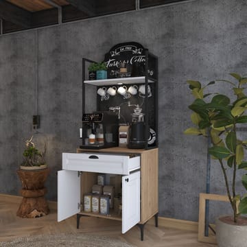 Keldan Multifunktionsskåp 70x184,6x40 cm - Valnöt och vit - Hus & renovering - Kök & bad - Kök & tvättstuga