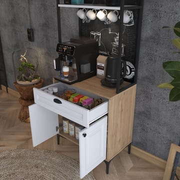 Keldan Multifunktionsskåp 70x184,6x40 cm - Valnöt och vit - Hus & renovering - Kök & bad - Kök & tvättstuga