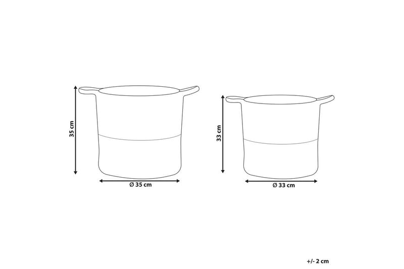 Korg Pazha set om 2 Vit, Svart - Vit, Svart - Hus & renovering - Kök & bad - Kök & tvättstuga - Tork & tvättillbehör