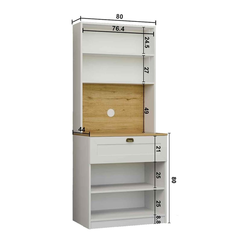Kuro Kaffebord 80x190x44 cm - Vit - Hus & renovering - Kök & bad - Kök & tvättstuga