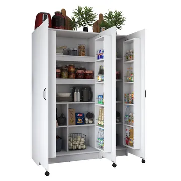 Mardal Förvaringsskåp 135x180x42 cm - Vit - Hus & renovering - Kök & bad - Kök & tvättstuga