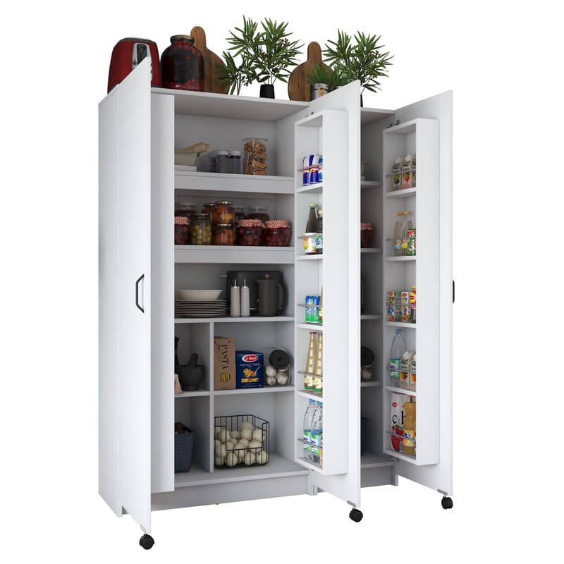 Mardal Förvaringsskåp 135x180x42 cm - Vit - Hus & renovering - Kök & bad - Kök & tvättstuga