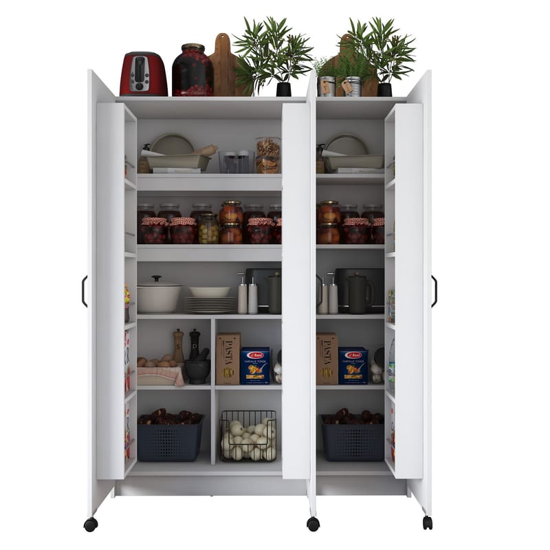 Mardal Förvaringsskåp 135x180x42 cm - Vit - Hus & renovering - Kök & bad - Kök & tvättstuga