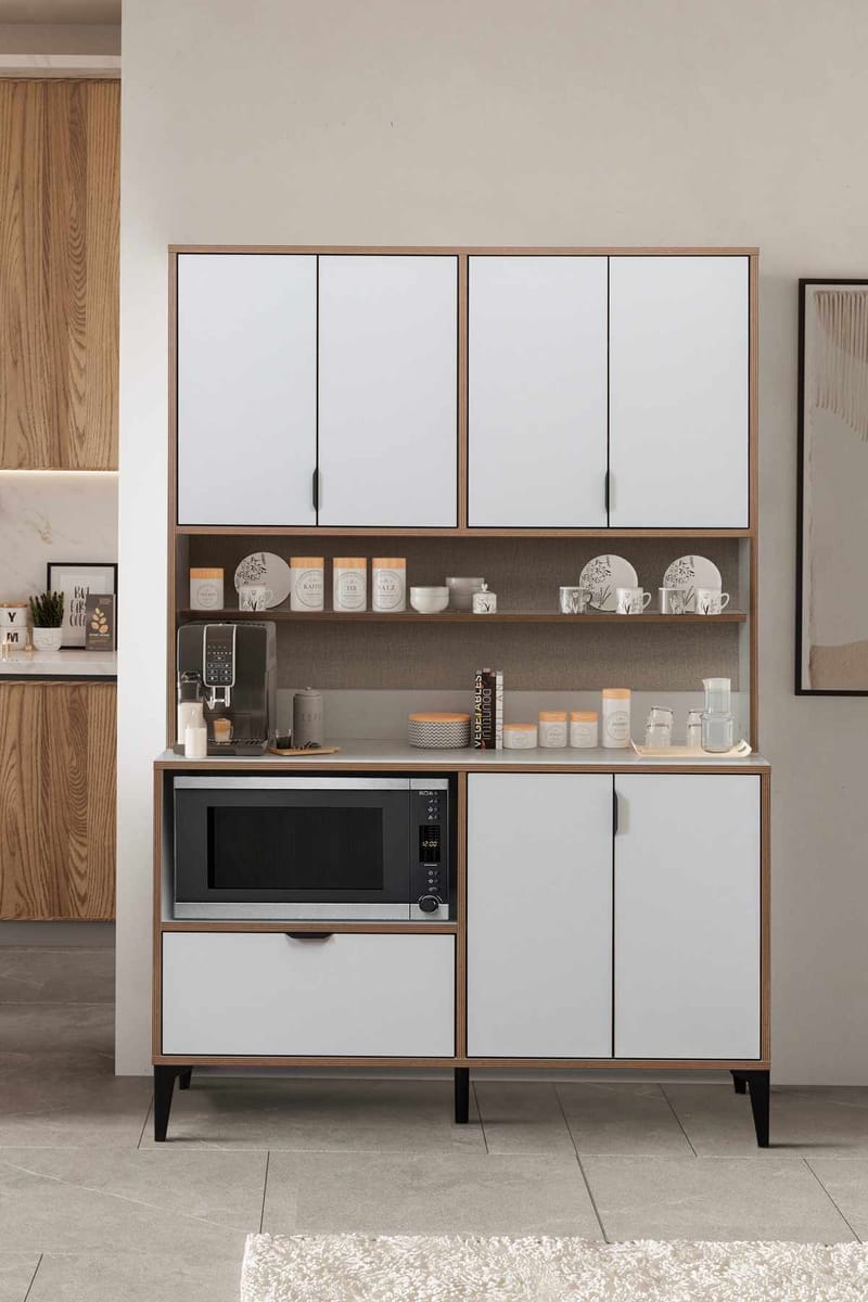 Olyros Förvaringsmöbel 127x190 cm - Vit - Hus & renovering - Kök & bad - Kök & tvättstuga