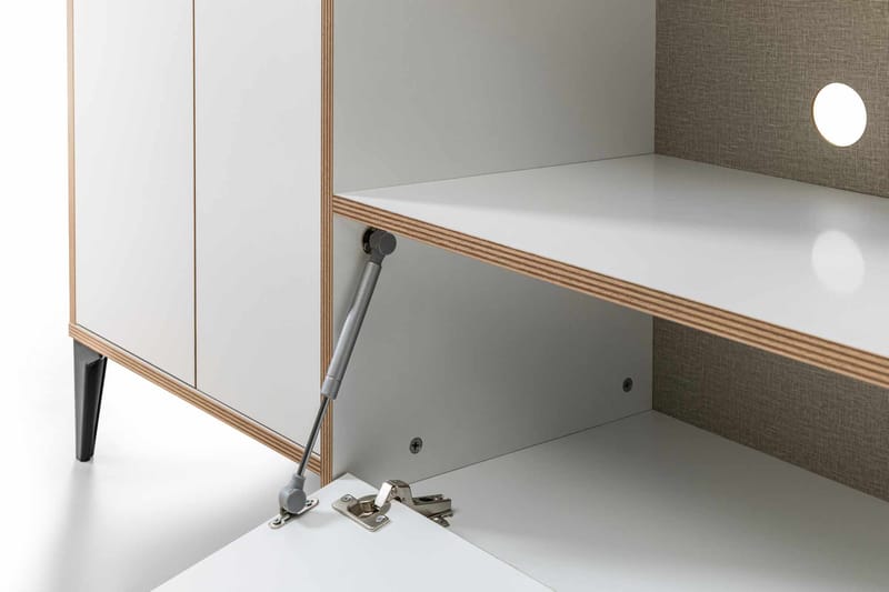 Olyros Förvaringsmöbel 127x190 cm - Vit - Hus & renovering - Kök & bad - Kök & tvättstuga