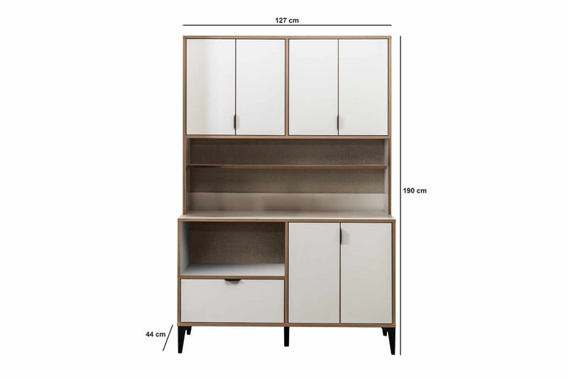 Olyros Förvaringsmöbel 127x190 cm - Vit - Hus & renovering - Kök & bad - Kök & tvättstuga