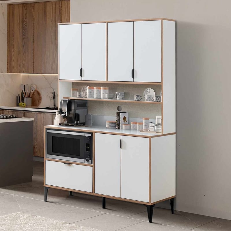 Olyros Förvaringsmöbel 127x190 cm - Vit - Hus & renovering - Kök & bad - Kök & tvättstuga