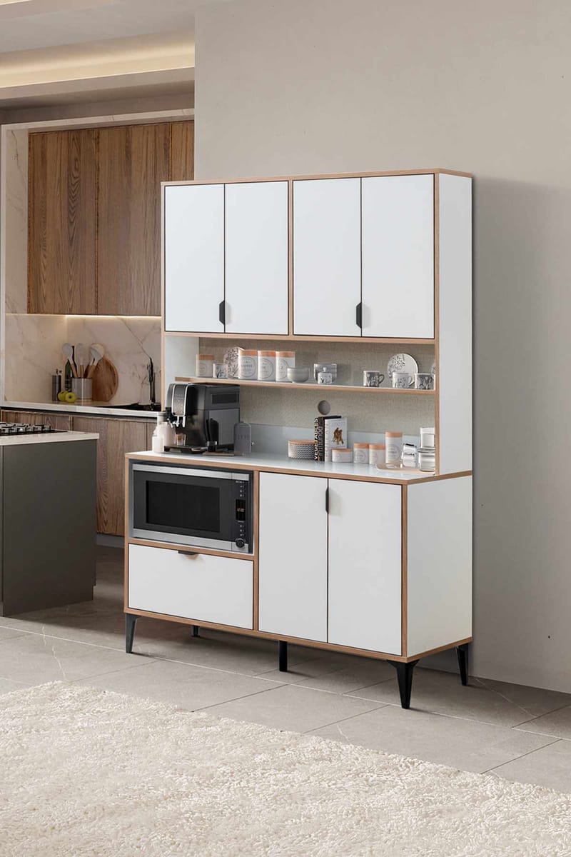 Olyros Förvaringsmöbel 127x190 cm - Vit - Hus & renovering - Kök & bad - Kök & tvättstuga