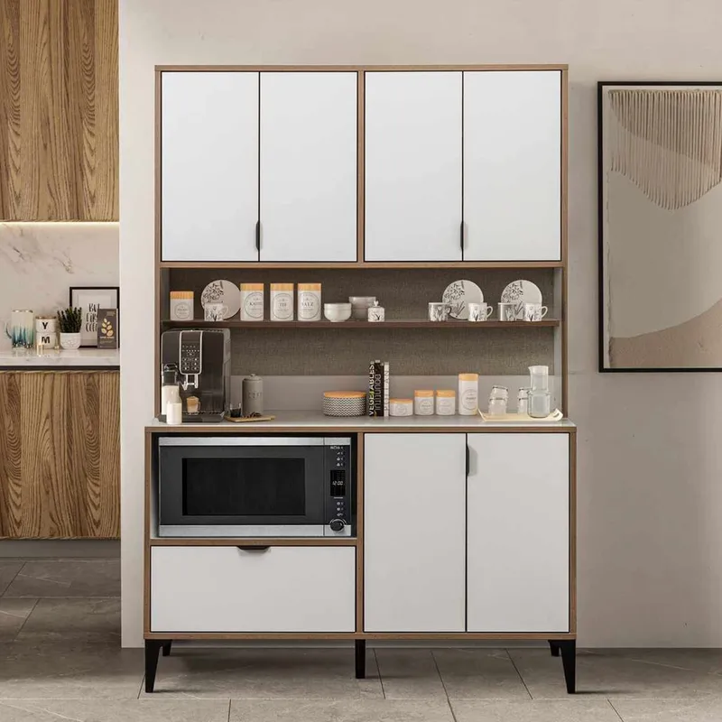Olyros Förvaringsmöbel 127x190 cm - Vit - Hus & renovering - Kök & bad - Kök & tvättstuga