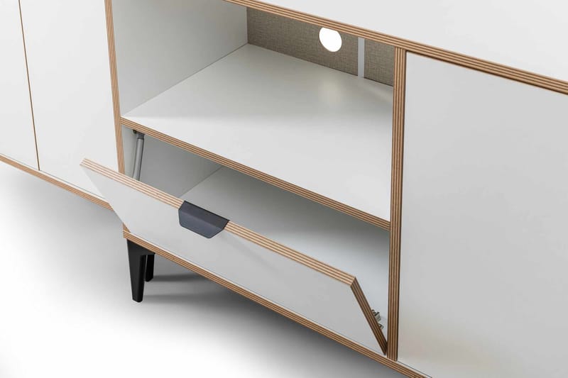 Olyros Förvaringsmöbel 127x190 cm - Vit - Hus & renovering - Kök & bad - Kök & tvättstuga