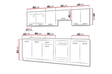 Omega Köksmöbelset - Vit|Svart - Hus & renovering - Kök & bad - Kök & tvättstuga - Köksmöbler