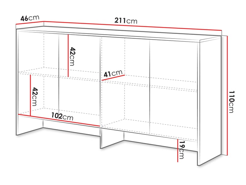 Rauk Förlängare för sängskåp 211x110 cm - Kashmir - Hus & renovering - Kök & bad - Kök & tvättstuga
