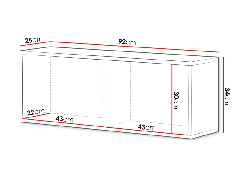 Rauk Väggskåp 92x34 cm - Kashmir - Hus & renovering - Kök & bad - Kök & tvättstuga