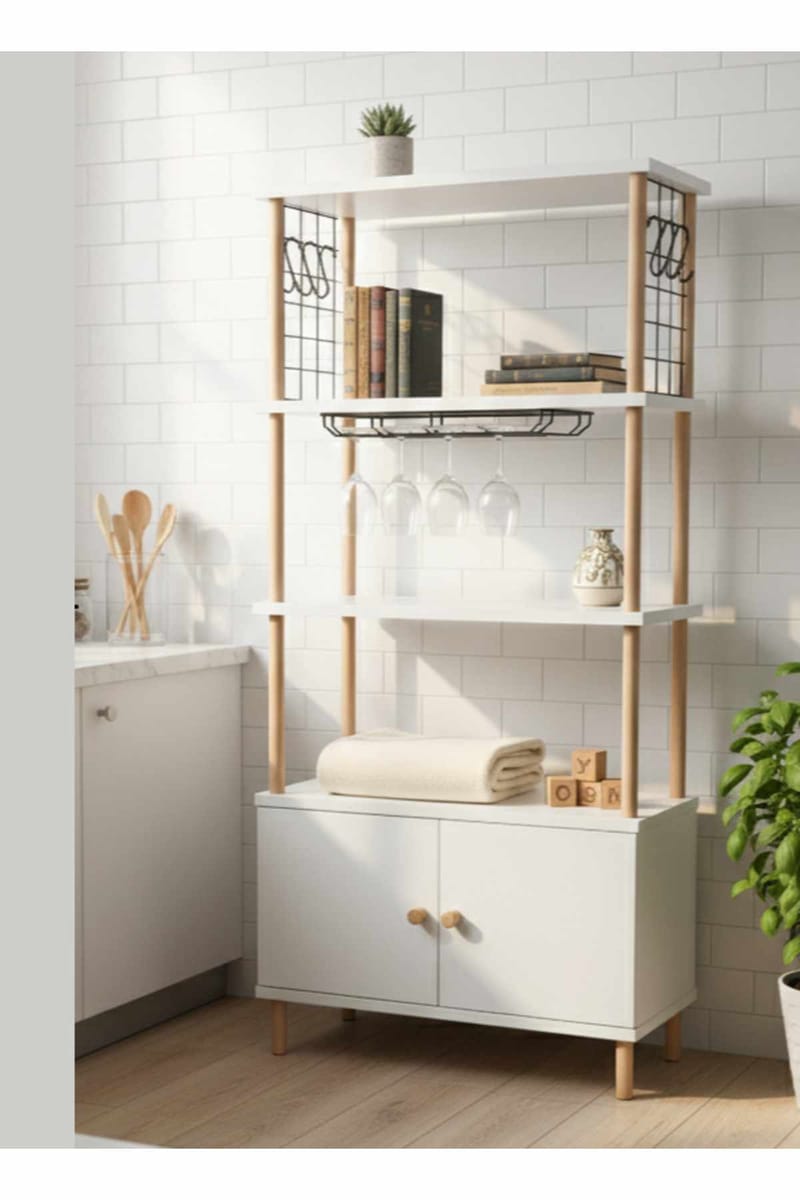Ryrhyrdhonar Kökskåp 60x140x30 cm - Vit - Hus & renovering - Kök & bad - Kök & tvättstuga