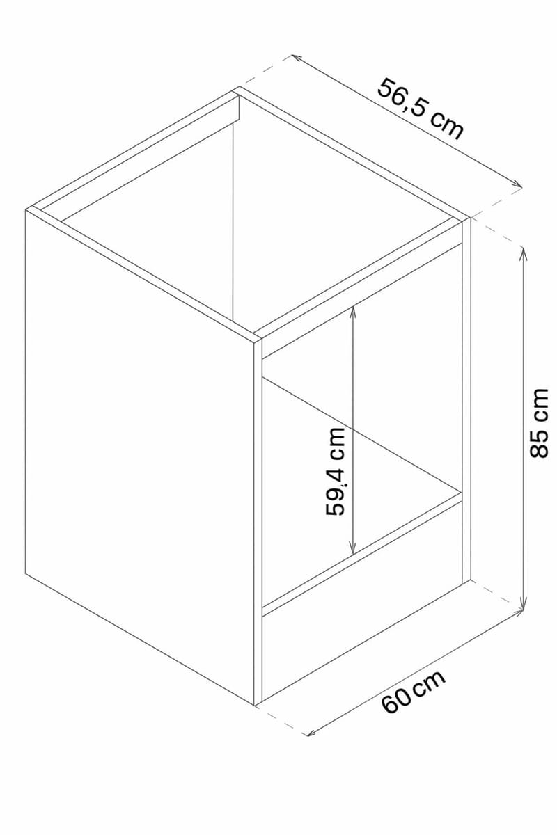 Ryrhyrdhonar Ugnsskåp 60x85x56,5 cm - Furu - Hus & renovering - Kök & bad - Kök & tvättstuga