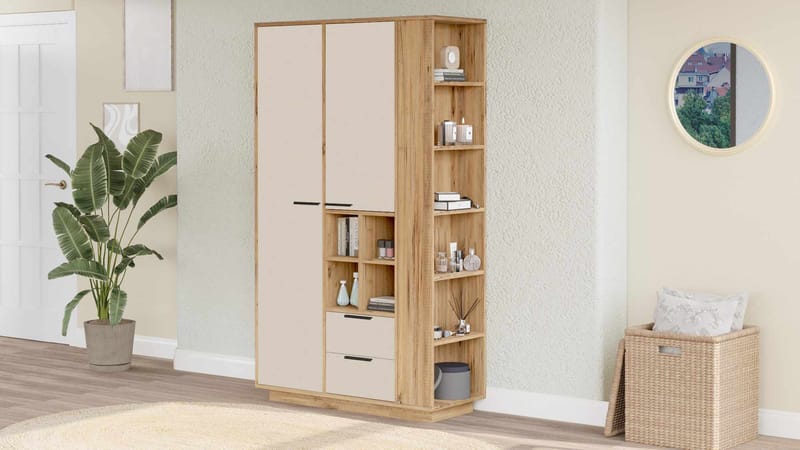 Sarnor Multifunktionsskåp 110x190x45 cm - Atlantic Pine - Hus & renovering - Kök & bad - Kök & tvättstuga