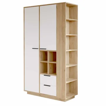 Sarnor Multifunktionsskåp 110x190x45 cm - Naturlig och vit - Hus & renovering - Kök & bad - Kök & tvättstuga