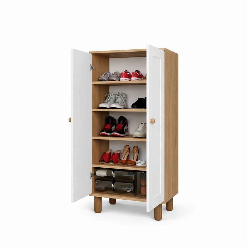 Seynor Multifunktionsskåp 60x129x37 cm - Vit och valnöt - Hus & renovering - Kök & bad - Kök & tvättstuga