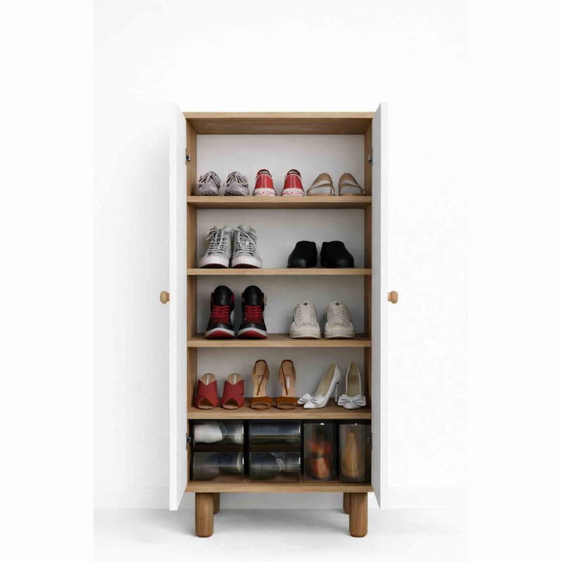 Seynor Multifunktionsskåp 60x129x37 cm - Vit och valnöt - Hus & renovering - Kök & bad - Kök & tvättstuga