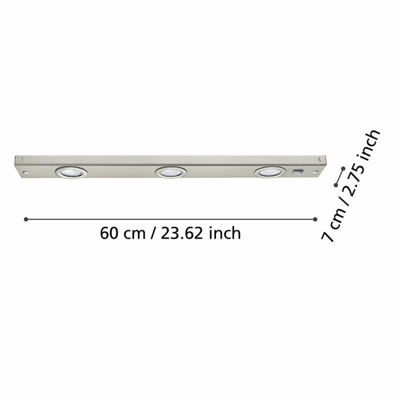 Skåplampa Kob - Matt nickel - Hus & renovering - Kök & bad - Kök & tvättstuga - Köksbelysning