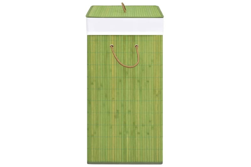 Tvättkorg bambu grön 100 L - Grön - Badrumstillbehör - Tvättkorg