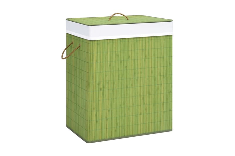 Tvättkorg bambu grön 83 L - Grön - Badrumstillbehör - Tvättkorg