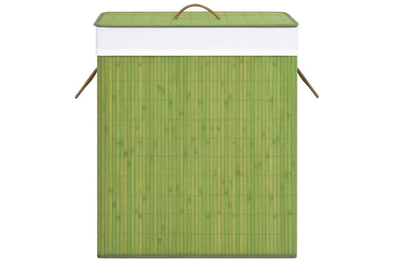 Tvättkorg bambu grön 83 L - Grön - Badrumstillbehör - Tvättkorg