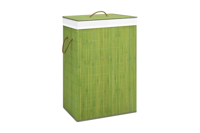 Tvättkorg bambu grön - Grön - Tvättkorg - Badrumstillbehör