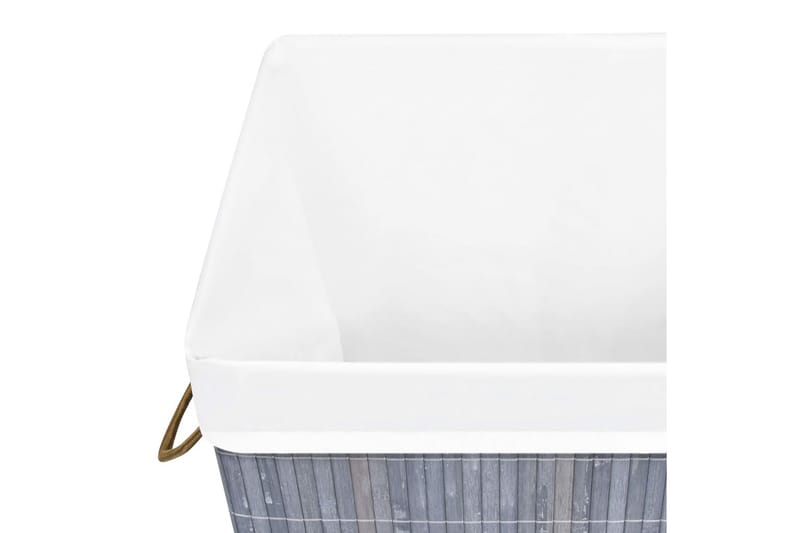 Tvättkorg bambu grå - Grå - Hus & renovering - Kök & bad - Badrum - Badrumstillbehör