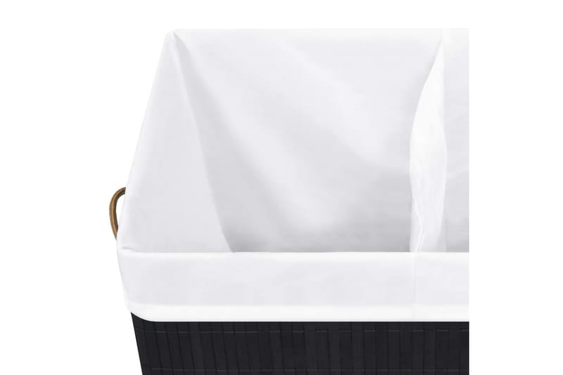 Tvättkorg bambu svart 100 L - Svart - Hus & renovering - Kök & bad - Badrum - Badrumstillbehör