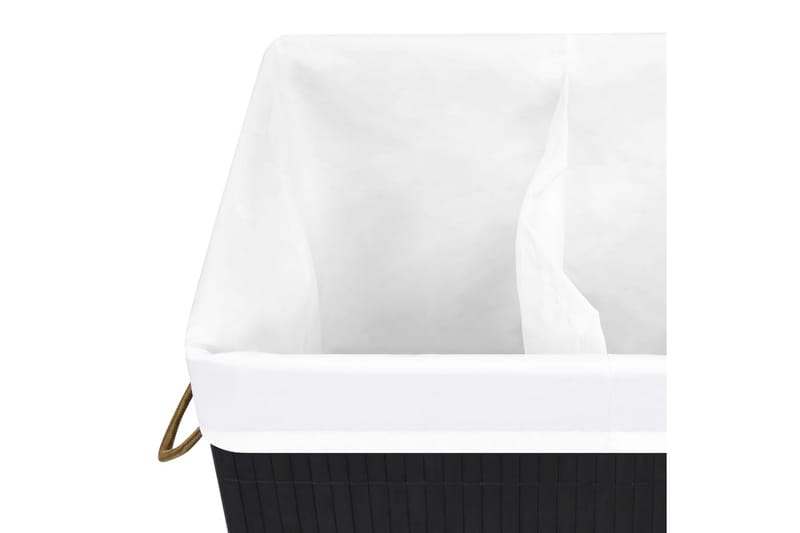 Tvättkorg bambu svart 72 L - Svart - Hus & renovering - Kök & bad - Badrum - Badrumstillbehör
