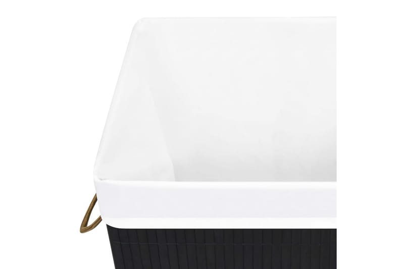 Tvättkorg bambu svart - Svart - Hus & renovering - Kök & bad - Badrum - Badrumstillbehör