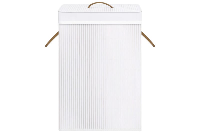 Tvättkorg bambu vit 72 L - Vit - Hus & renovering - Kök & bad - Badrum - Badrumstillbehör