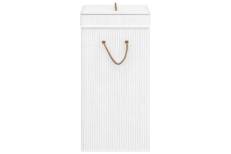 Tvättkorg bambu vit - Vit - Hus & renovering - Kök & bad - Badrum - Badrumstillbehör
