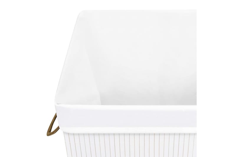Tvättkorg bambu vit - Vit - Hus & renovering - Kök & bad - Badrum - Badrumstillbehör