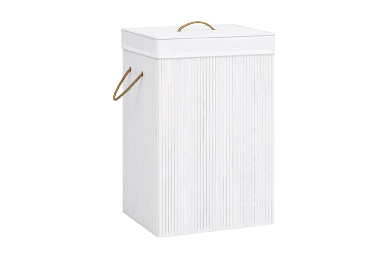 Tvättkorg bambu vit - Vit - Hus & renovering - Kök & bad - Badrum - Badrumstillbehör