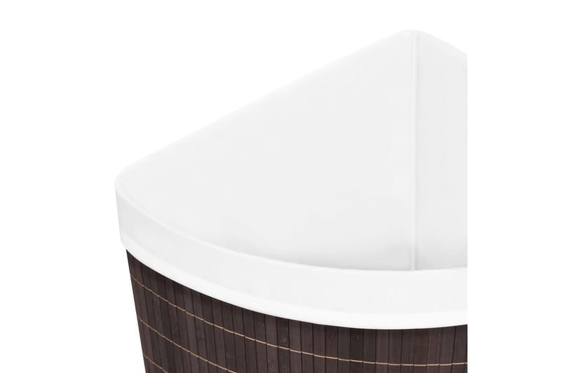 Tvättkorg för hörn bambu brun 60 L - Brun - Hus & renovering - Kök & bad - Badrum - Badrumstillbehör