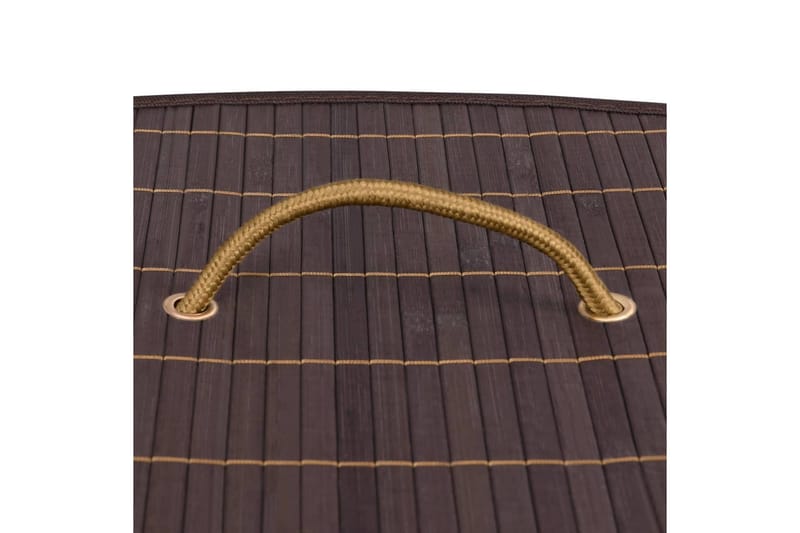 Tvättkorg för hörn bambu brun 60 L - Brun - Hus & renovering - Kök & bad - Badrum - Badrumstillbehör